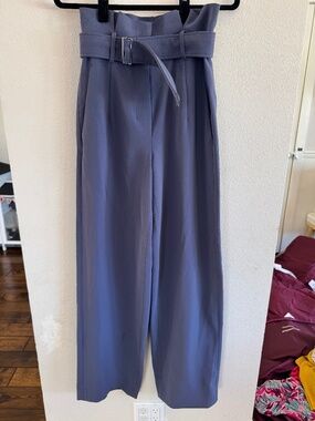 Babaton Lilac Paper Bag Waist Wide Leg Pants Size 4